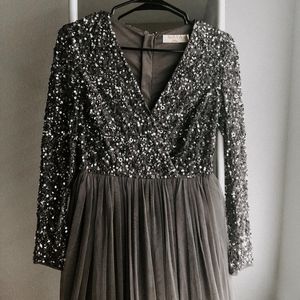 ASOS Maya Petite Charcoal Maxi Dress